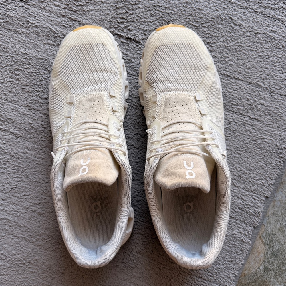 On Running Cream Athletic Shoes- cloud 5